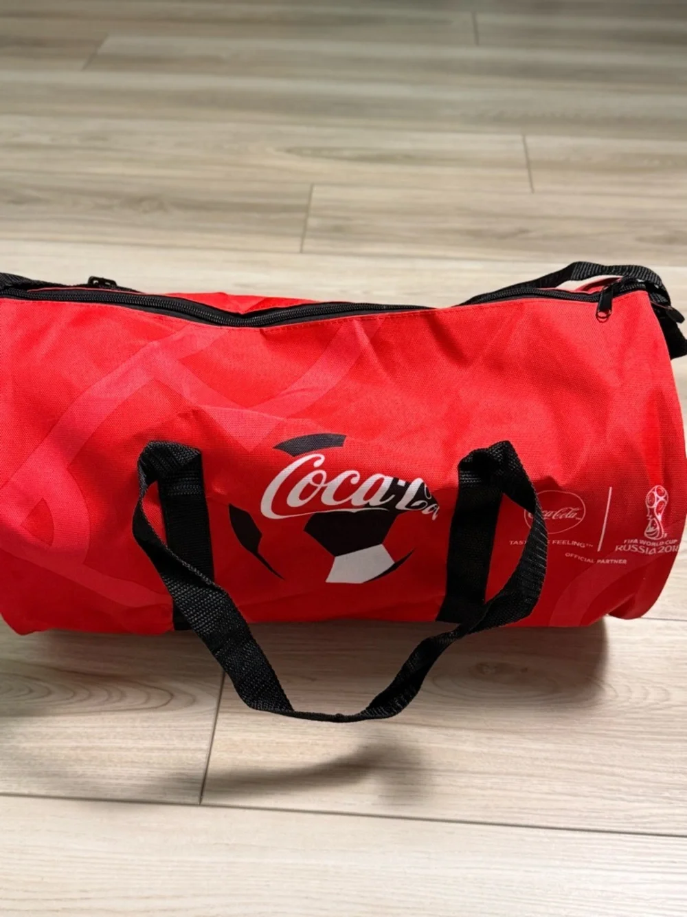 Coca-Cola FIFA World Cup 2018 Red Soccer Duffel Bag NEW